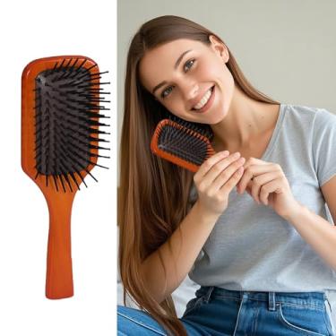 Imagem de Escova de cabelo premium desembaraçadora para uso diário – ideal para cabelos grossos e encaracolados, massagem macia no couro cabeludo