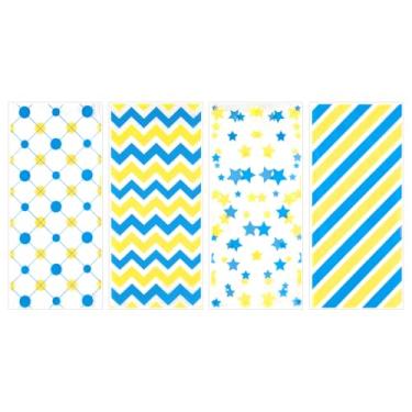 Imagem de Sacos de lembrancinha de festa com laços torcidos celofane plástico doces listras para presente de aniversário, casamentos, lembrancinhas de festa