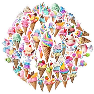 Imagem de 35 peças adesivos de sorvete sobremesa comida brinquedo diy adesivos encantadores para notebook, bagagem, celular, laptop, bagagem, álbum de recortes, diário adesivo