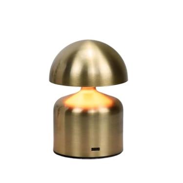 Imagem de Abajur de Mesa, Luminária de Mesa Touch Led Recarregável Dimerizável em Iron para Sala Bar 3 Cores de Iluminação(Dourado)