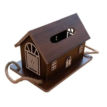 Imagem de FytStycale Porta-lenços, dispensador de lenços, organizador de papel facial com abertura grande, suporte para papel higiênico para casa, banheiro, mesa, vaso, Marrom