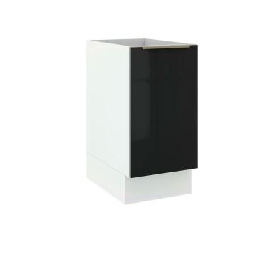 Imagem de Balcão Madesa Lux 40cm 1 Porta Branco Preto