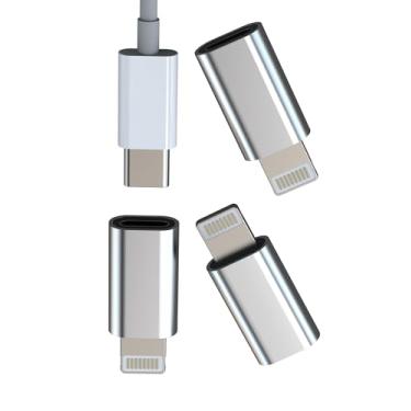 Imagem de Kefiany Adaptador tipo C para Lightning (pacote com 3) USB C fêmea iluminação macho conversão de carregamento para iPhone 14 13 12 Pro Max conversor MFI certificado MFI conector de porta de cabo de