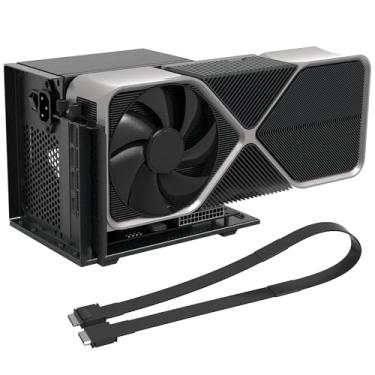 Imagem de Dock eGPU PCIe 4.0 x4 64Gbps com cabo OCuLink SFF-8611 de 50.0 cm, OCuLink SFF-8612 8311 para PCIe x16 Dock externa GPU para laptop e mini PC, gabinete de GPU externo suporta placa gráfica externa