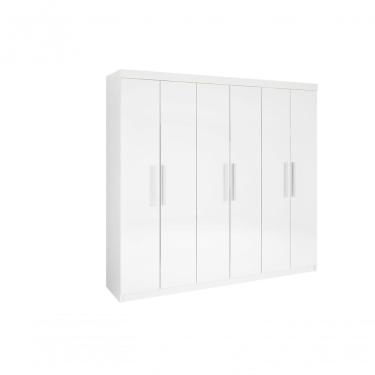Imagem de Guarda Roupa Casal 6 Portas Sem Pés Leblon D' Doro Branco