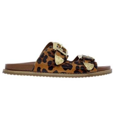 Imagem de Sandália Papete Rasteira Feminina Ana Laura 24750 Caramelo, 39, Carame