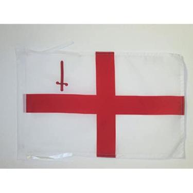 Imagem de AZ FLAG Bandeira da cidade de Londres 45.7 cm x 12'' cordões - London City - England Pequenas bandeiras 30 x 45 cm - Banner 45.7x30.5 cm
