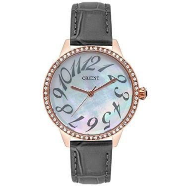 Imagem de Relógio ORIENT feminino rosê madrepérola couro FRSC0031 B2GX