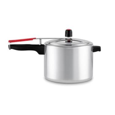 Imagem de Panela de PressãO de AçO InoxidáVel de 4,5 Litros Para Uso DoméStico, Com Interior Antiaderente Para Facilitar a Limpeza, Completa Com Tampa Externa Cinza.(Alumínio)