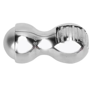 Imagem de Generic Brinquedo de Dedo Giratório de Extremidade Dupla, Brinquedo de Mão Antiestresse, Alívio de Estresse de Metal para Adultos, Liga de Alumínio Robusta e Prata