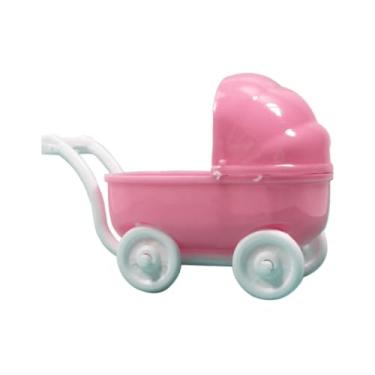 Imagem de Kit 20 Mini Carrinho Lembrancinha Chá De Fralda Decoração Festa Revelação Nascimento (Rosa Bebê)