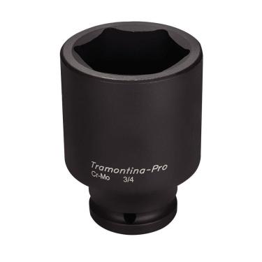 Imagem de Soquete Impacto Sextavado Longo Aço Cromo Molibdênio 46mm - Encaixe 3/4'' Tramontina Pro Tramontina