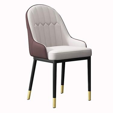 Imagem de Cadeira de jantar, cozinha, sala de jantar, móveis, cadeiras modernas, à prova d'água, camurça, encosto alto, apoios de braços, cadeira de jantar para escritório, sala de jantar, cozinha, quarto (cor: