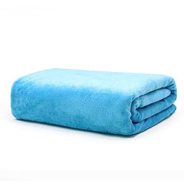 Imagem de SENNIAN Toalha de banho, toalha de banho de microfibra grande grossa 120 x 200 cm, absorvente e de secagem rápida, super macia, toalha de banho de hotel pode ser usada ao ar livre, azul lago, 150 x