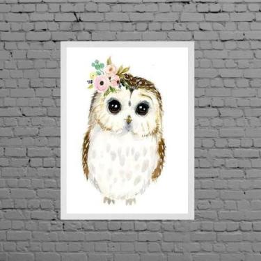Imagem de Quadro Decorativo Infantil Corujinha 33X24Cm - Quadros On-Line