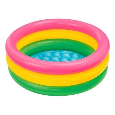 Imagem de Piscina Inflável Redonda Infantil Pequena 28 Litros Criança Piscina De