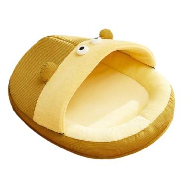 Imagem de Ｂｅｓｇａ Cama para gato, caverna, tenda para gato, chinelo em forma, capa removível, cama quente para gato, para cães e gatos, Verde, L