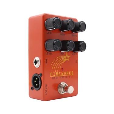 Imagem de Generic Pedal Overdrive Compacto, Controla Pedal de Acionamento de Graves Simulador de Amplificador Valvulado EQ Controla Efeitos de Baixo Processador Overdrive Box True Bypass para