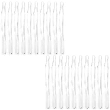 Imagem de 20 peças de alças de etiqueta de bagagem com alça transparente para etiqueta de nome laço de viagem laços de bagagem prendedor de etiqueta de mala para etiquetas de bolsa, porta-crachás de