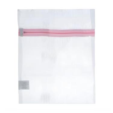 Imagem de Saco Telado Protetor para Lavar Roupas Delicadas com Fecho de correr 48,5 x 59,5cm de Poliéster Kit com 2 Unidades