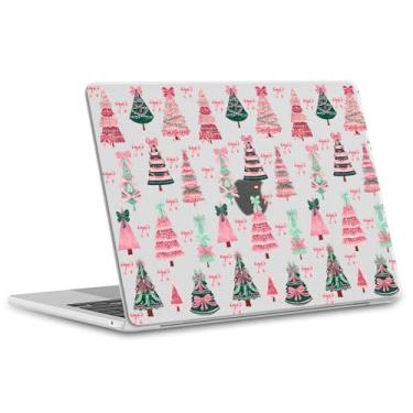 Imagem de OFQKOAKS Capa de Natal compatível com MacBook Pro de 13 polegadas M2 2025, 2024-2016 A2338 M1 A2251 A2289 A2159 A1989 A1708 A1706, capa protetora para laptop com arco colorido fofo e festivo