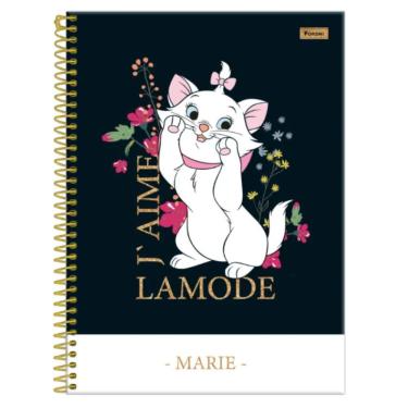 Imagem de Caderno Espiral Capa Dura Universitário Marie 80 Folhas 1 Matéria Foroni Estampa 6