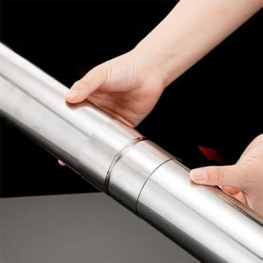 Imagem de Conector de duto redondo de aço inoxidável para extensão e adaptador de tubulação (60 mm)