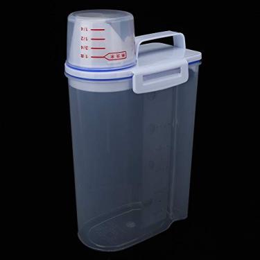 Imagem de HEEPDD Caixa de Arroz, Caixa de Armazenamento de Arroz, Capacidade de 2kg para Cozinha e Despensa, de, Plástico Grosso, Cozinha à Prova de Umidade