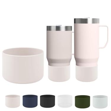 Imagem de WUQID Bota de silicone compatível com Stanley Suburban 680.4 g 850.5 g e Owala Freesip Sway 30 1,134 g, capa protetora antiderrapante e antiamassados, capa inferior durável e acessórios para base de