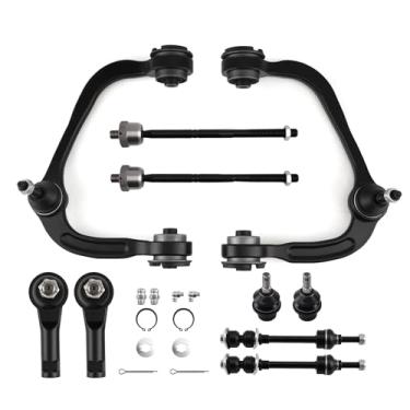 Imagem de maXpeedingrods 10Pcs 2WD Front Suspension Kit for Ford F-150 2005-2008 Lincoln Mark LT 2006-2008, Front Upper Control Arm with Ball Joint Sway Bar End Link Outer & Inner Tie Rod