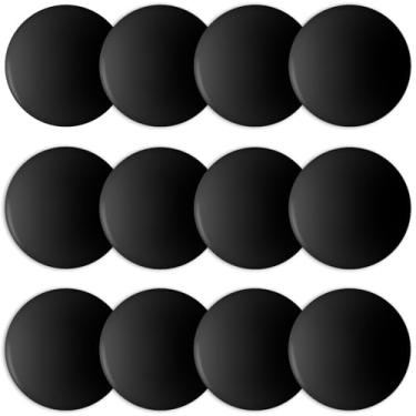 Imagem de JULBEAR Protetor de parede de batente de porta, 12 peças de batente preto com adesivo traseiro forte, silencioso, choque, silicone absorvente, amortecedor, protetor de superfícies de parede