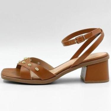 Imagem de Sandália Sua Cia com Aplicações Casual Salto Bloco Feminina-Feminino