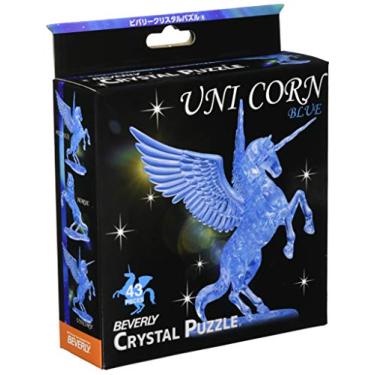 Imagem de Quebra-cabeça cristal unicórnio azul 43 peças