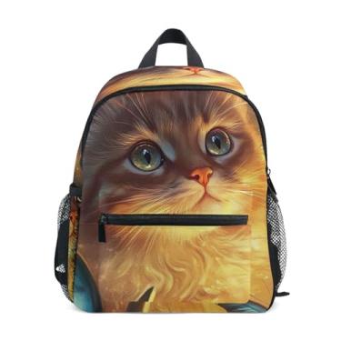 Imagem de GAIGEO Ragdoll Cat Butterflies Floral Kids School Backpack with Whistle, Adjustable Chest Strap, Girl Backpack Lightweight & Compact for Ages 3-8