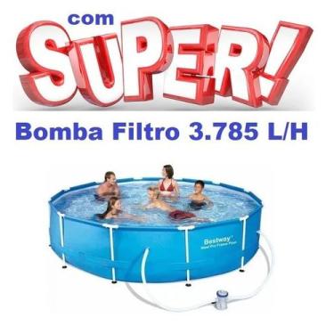 Imagem de Piscina Bestway 6473 Litros Standard Armação com Bomba Filtro 3785 LH 