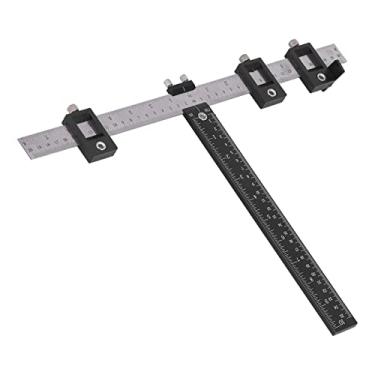 Imagem de Acouto Gabarito de Hardware de Gabinete Localizador de Punção para Fácil Instalação de Puxadores de Gaveta, Puxadores e Portas - Alumínio Com Recursos