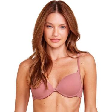Imagem de Sutia 2384 Hope Push Up Suave Poliamida Com Aro e Bojo Ajustável, Rosa