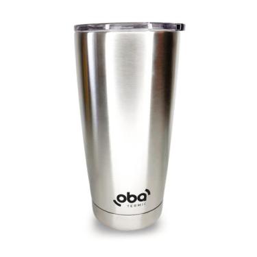 Imagem de Copo Térmico Aço Inoxidável Para Bebida Com Tampa 591ml Gela Por 24h Q
