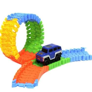 Imagem de Trilha de Encaixe Pista de Carrinhos Infantil Brinquedo para Criança M