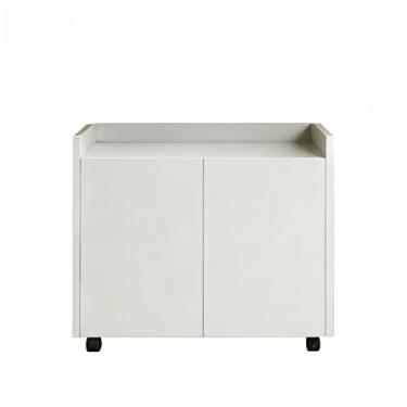 Imagem de Gabinete Armário P/Banheiro com 02 Portas e Rodízio armario organizador(Branco)