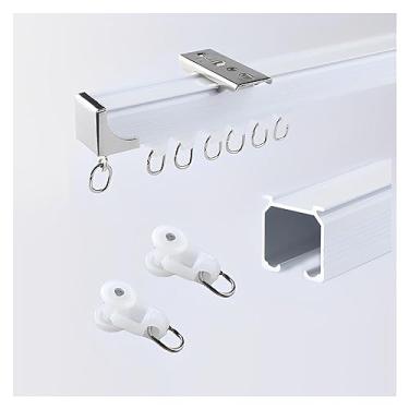 Imagem de Trilho de cortina de teto espesso, varões de cortina divisores de quarto, super suporte de carga, trilho de cortina com sistema de cortina de trilha, para, quarto, sala de estar, banheiro (cor: ouro