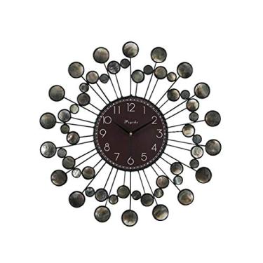 Imagem de AkosOL Relógio de parede grande de 58 cm, silencioso, decorativo, redondo, relógio de parede natural, design combinado, design elegante, decoração de casa, lentes de vidro HD