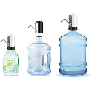 Imagem de Bebedouro Bomba Elétrica Para Garrafão Galão D'água 5 a 20 Litros Recarregável Portátil para Carregamento Super rápido USB.