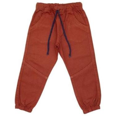 Imagem de Calça Infantil Look Jeans Jogger Collor - FERRUGEM - 01-Masculino