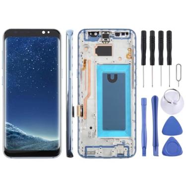 Imagem de Hiregolish Peças de reparo de tela LCD OLED, para Samsung Galaxy S8 SM-G950F digitalizador de tela LCD TFT de 5,7 polegadas, montagem completa com moldura, substituição de telefone celular com kits de