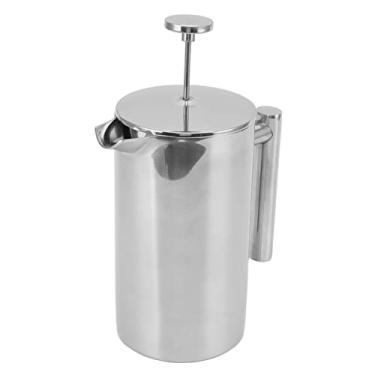 Imagem de KIMISS Máquina de café Francesa - Bule de Parede Dupla de Aço Inoxidável 304, Prensa de café Feita à Mão Com Tela de Filtro para e chá, Portátil para Uso Ao Ar Livre (350ml)