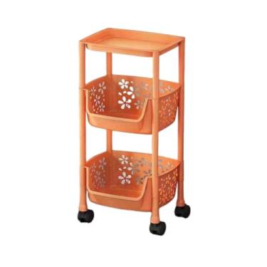 Imagem de Carrinho de armazenamento móvel multicamadas com rodas - rack de cozinha que economiza espaço, organizador de armazenamento aberto para escritório, banheiro, sala de estar - cor versátil 1, 84 cm