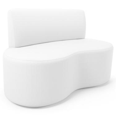 Imagem de Sofá 2 Lugares Orgânico Para Sala De Estar Living Larissa L02 Facto Branco - Lyam Decor