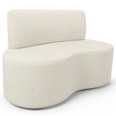 Imagem de Sofá 2 Lugares Orgânico Para Sala De Estar Living Larissa L02 Linho Champagne - Lyam Decor