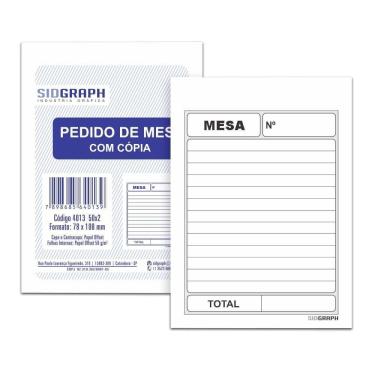 Imagem de Bloco Pedido De Mesa Com Copia 50X2